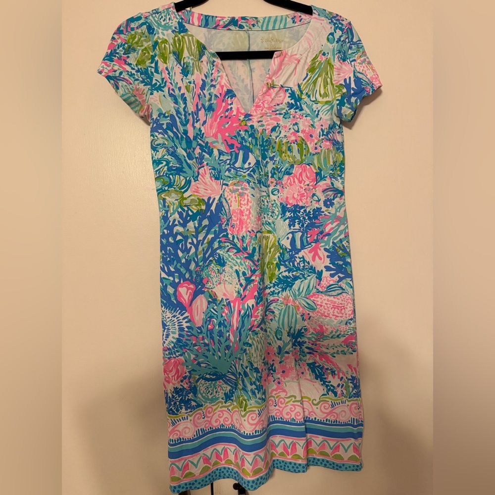 Lilly Pulitzer Vibrant Floral Short Sleeve Dress